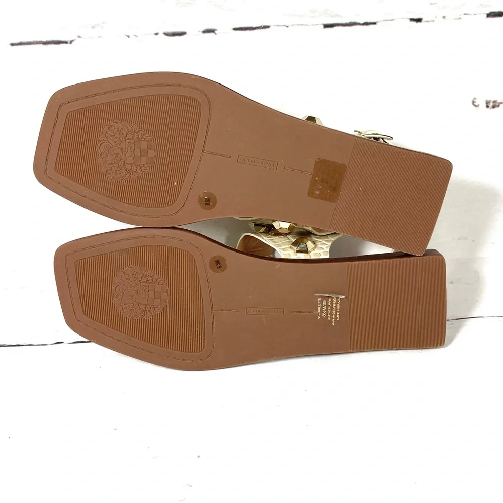 Vince Camuto Dailette Sandals Womens Size 8.5M Slingback Croc‎ Print Studded